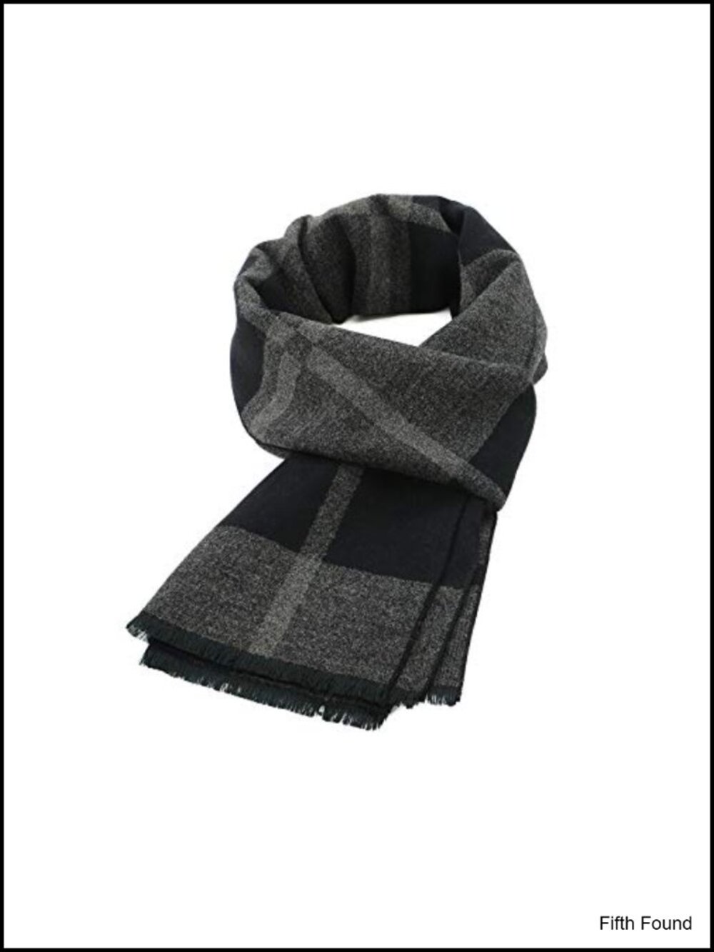 Soft Warm Long Plaid Tassel Scarf Acrylic Blend Men's Winter Accessory